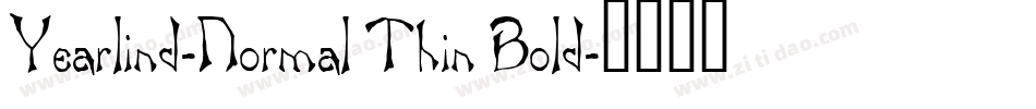 Yearlind-Normal Thin Bold字体转换